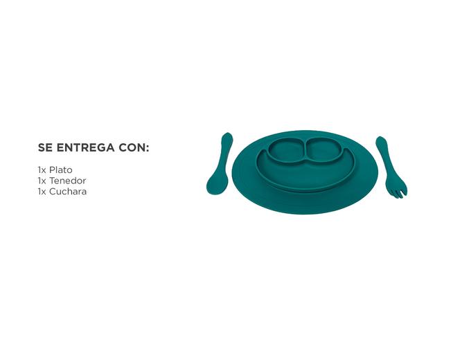 Set de Plato y Cubiertos para Bebes Gadnic Silicona Segura - 5