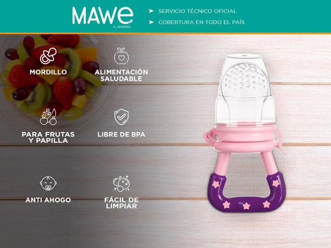 Kit X3 Chupetes Para Frutas Bebés Mawe Mordillo de Comida - 1
