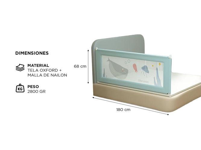Baranda de Seguridad para Cama Gadnic con Diseño de Animales - 5