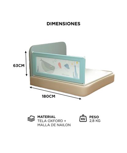 Baranda de Seguridad para Cama Gadnic con Diseño de Animales - 5