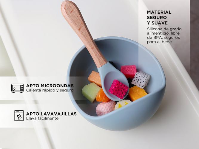 Bowl y Cuchara de Silicona Gadnic Alimentación para Bebes - 2