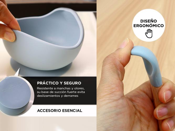 Bowl y Cuchara de Silicona Gadnic Alimentación para Bebes - 3