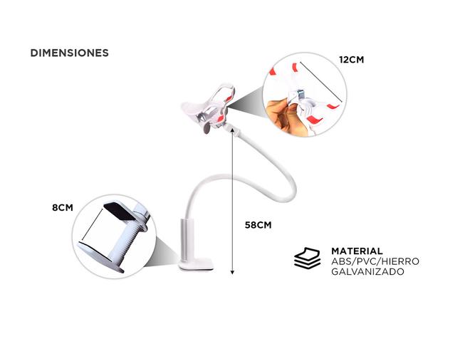 Soporte Universal Gadnic Flexible para Cámaras Celulares Tablets - 4