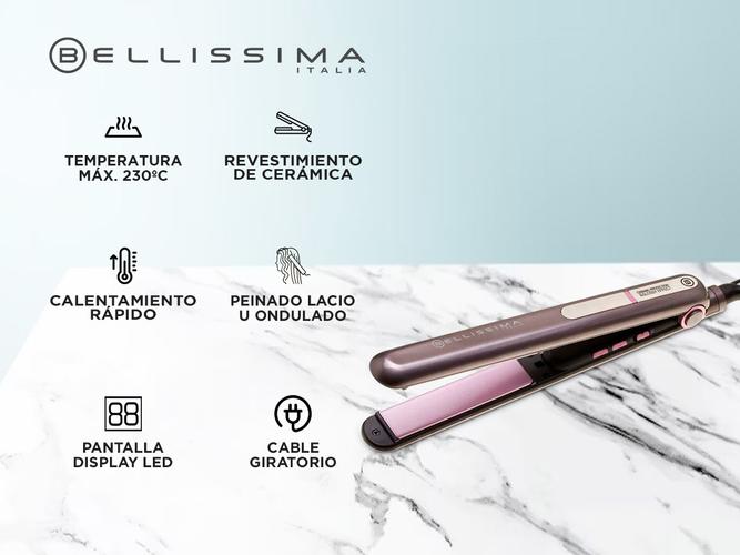 Planchita De Pelo Bellisima Long Plates Gloss Ceramic B9 300 Led - 1