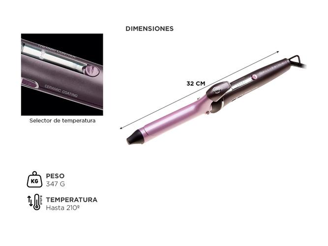 Rizador Bellissima Gloss Ceramic GT15 300 Thermo Control Led - 4