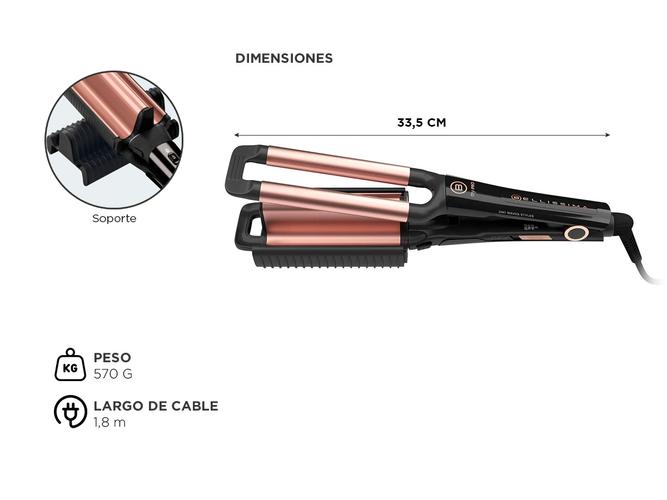 Pinza Multiondas Bellissima Beach Waves 2 en 1 GT20 400 - 4