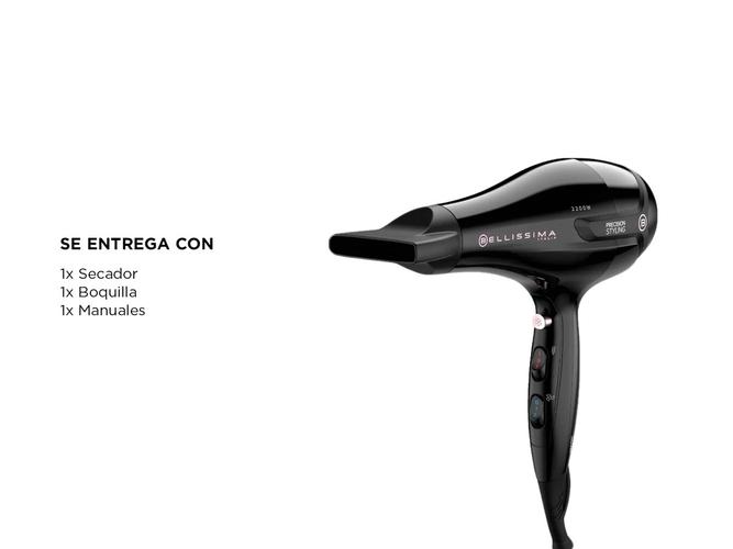 Secador De Pelo Bellisima S9 2200w Salon Performance Ionico Negro - 4