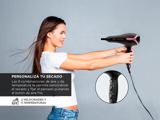 Secador de Pelo Bellisima K9 2300W Iones Difusor Negro - 3