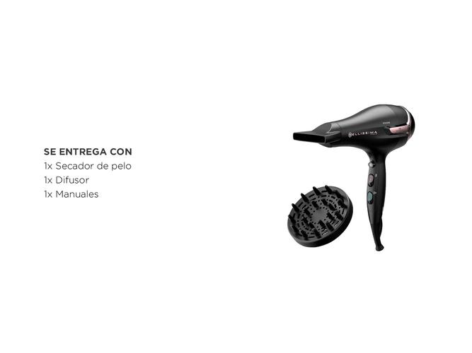 Secador de Pelo Bellisima K9 2300W Iones Difusor Negro - 5