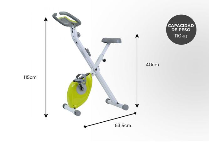 Bicicleta Fija Gadnic X-Bike Plegable 6 Programas Display Regulable Hasta 110kg - 4