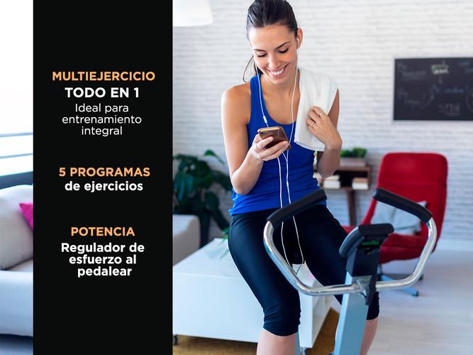 Bicicleta Fija Gadnic B-18 Hogareña Regulable 5 Programas Hasta 100kg Magnética - 2