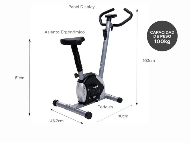 Bicicleta Fija Gadnic B-18 Hogareña Regulable 5 Programas Hasta 100kg Magnética - 4