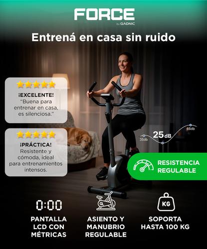 Bicicleta Fija Gadnic B-18 Hogareña Regulable 5 Programas Hasta 100kg Magnética - 1