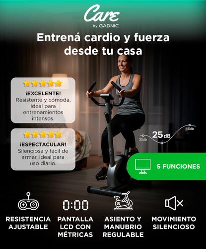 Bicicleta Fija Gadnic B-18 Hogareña Regulable 5 Programas Hasta 100kg Magnética - 1