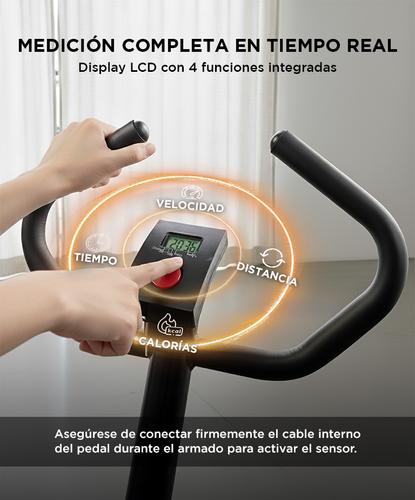 Bicicleta Fija Gadnic B-18 Hogareña Regulable 4 Programas Hasta 80kg Magnética - 2