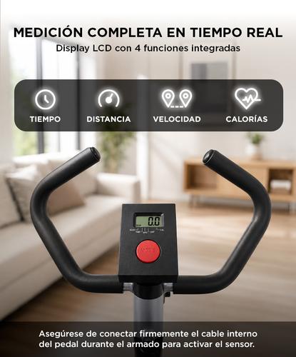 Bicicleta Fija Gadnic B-18 Hogareña Regulable 4 Programas Hasta 80kg Magnética - 2