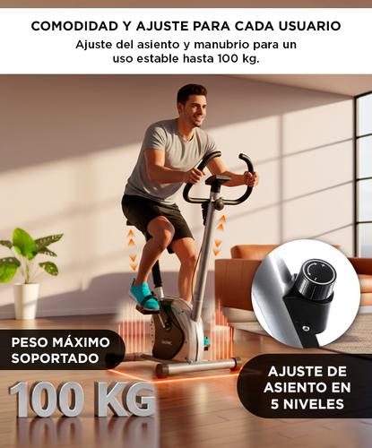 Bicicleta Fija Gadnic B-18 Hogareña Regulable 5 Programas Hasta 100kg Magnética - 3