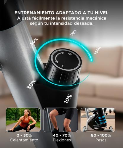 Bicicleta Fija Gadnic B-18 Hogareña Regulable 5 Programas Hasta 100kg Magnética - 4