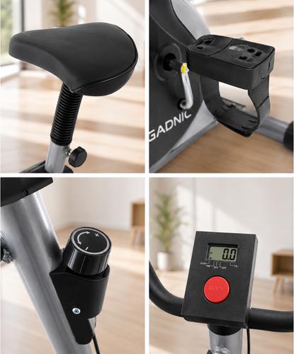 Bicicleta Fija Gadnic B-18 Hogareña Regulable 4 Programas Hasta 80kg Magnética - 5