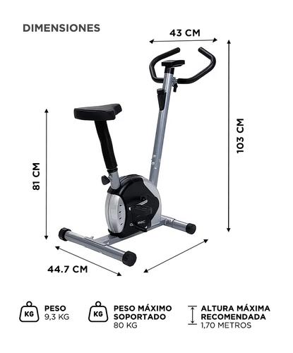 Bicicleta Fija Gadnic B-18 Hogareña Regulable 4 Programas Hasta 80kg Magnética - 6
