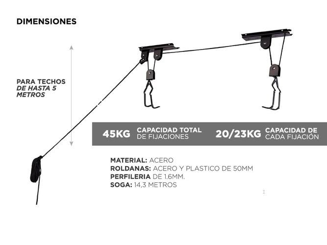 Soporte De Techo Para Bicicletas Roldanas Frenos - 4