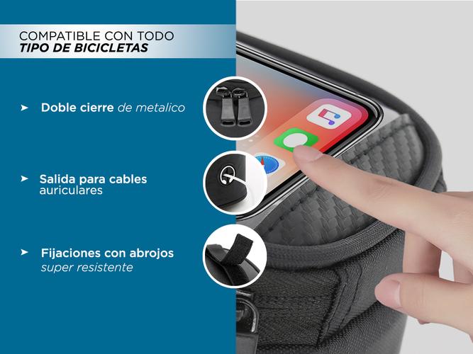 Funda Soporte Celular Con Bolso Para Bicicleta Resistente Lluvia - 3