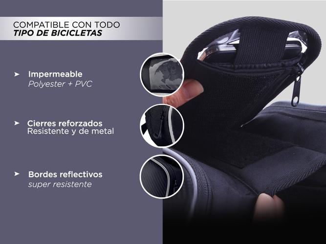 Bolso De Bicicleta Con Soporte Para Celular Gadnic Resistente Al Agua  - 3