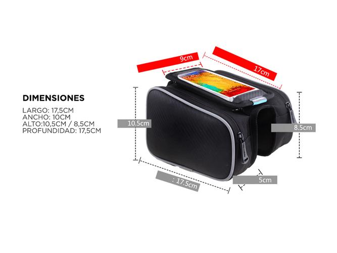 Bolso De Bicicleta Con Soporte Para Celular Gadnic Resistente Al Agua  - 4