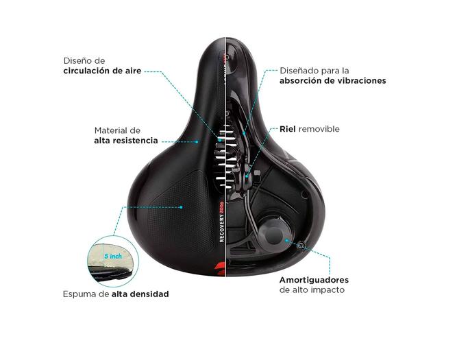 Asiento de Bicicleta Gadnic Mtb Suave Cómodo  Anti Prostático - 5