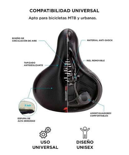 Asiento de Bicicleta Gadnic Mtb Suave Cómodo  Anti Prostático Outlet - 4