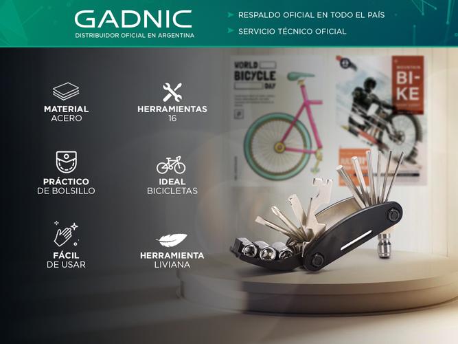 Herramienta para Bicicleta Gadnic B60Y Plegable 16 en 1 - 1