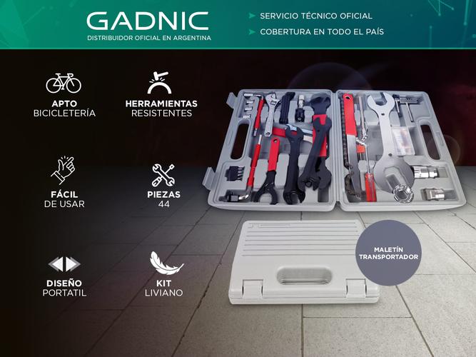 Kit Herramientas Gadnic Para Reparación De Bicicletas 44 Piezas - 1