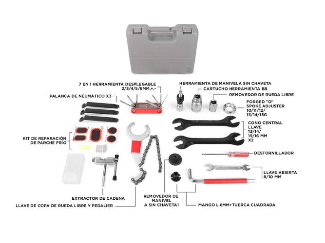 Kit Herramientas Gadnic Para Reparación De Bicicletas 44 Piezas - 3