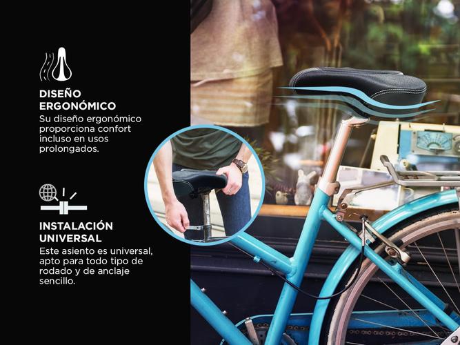 Asiento de Bicicleta de Silicona Gadnic Anti Prostatico Universal - 2
