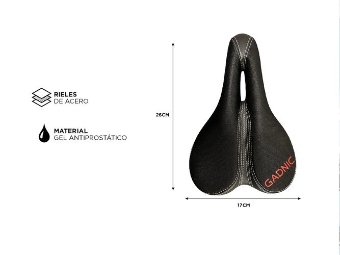Asiento de Bicicleta de Silicona Gadnic Anti Prostatico Universal - 4