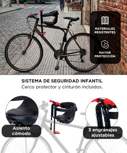 Asiento infantil Bicicleta Gadnic hasta 20 kg Seguridad Cinturon  - 2