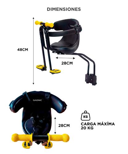 Asiento infantil Bicicleta Gadnic hasta 20 kg Seguridad Cinturon  Outlet - 4