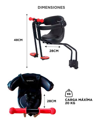 Asiento infantil Bicicleta Gadnic hasta 20 kg Seguridad Cinturon  - 4