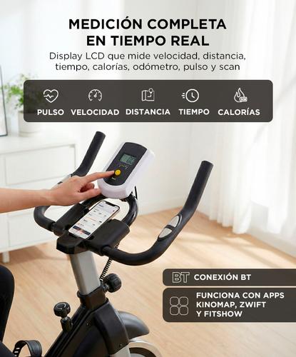 Bicicleta Fija De Spinning Force By Gadnic Disco De Inercia 6 Kg Con Amortiguador Display LCD Soporte De Botellas  - 2