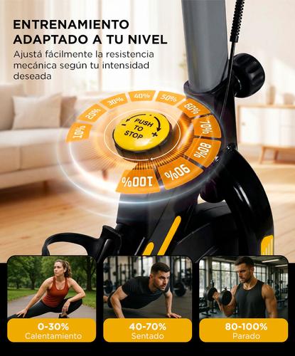 Bicicleta Fija Force By Gadnic THG799 Spinning Hasta 120 Kg Volante de Inercia 6 Kg - 4