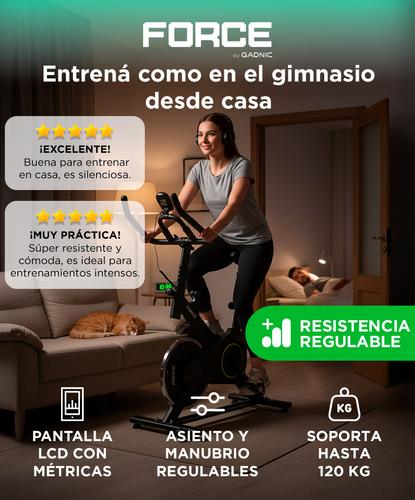 Bicicleta Fija Force By Gadnic Spinning Hasta 150 Kg Reforzada - 1