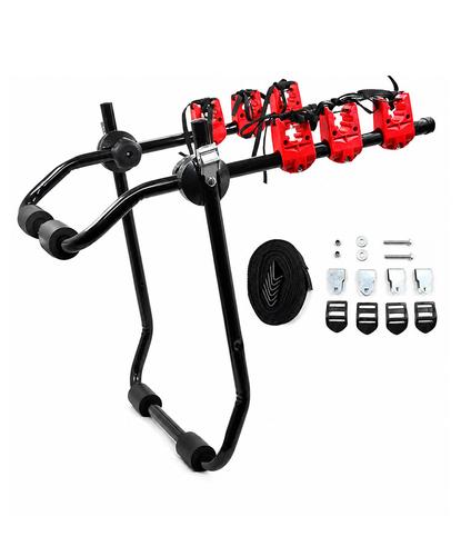 Portabicicletas Para Auto Gadnic Trasero Universal Hasta 3 Bicicletas Carga Maxima 45 Kg Estructura De Acero Con 6 Correas De Sujecion  - 6
