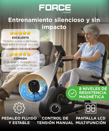 Bicicleta Estatica Inteligente FORCE by Gadnic 8 Niveles Pantalla LCD - 1