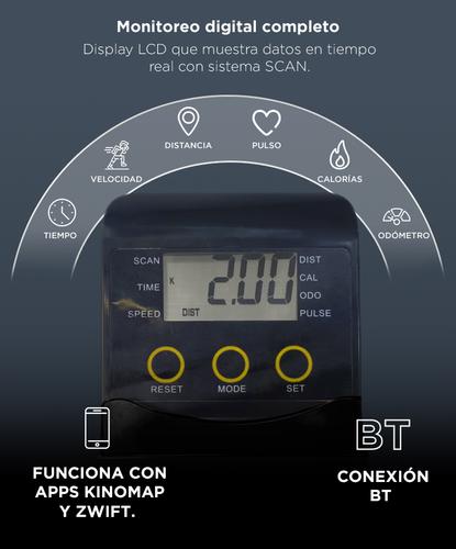 Bicicleta Estatica Inteligente Force By Gadnic 8 Niveles Pantalla LCD App - 3