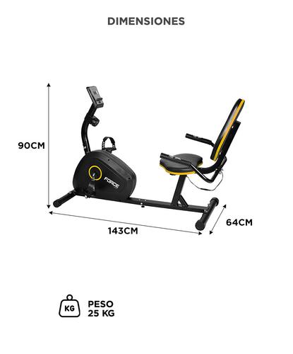 Bicicleta Estatica Inteligente FORCE by Gadnic 8 Niveles Pantalla LCD - 5