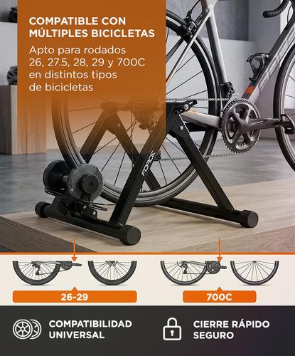 Rodillo De Entrenamiento Magnetico Force By Gadnic Para Bicicleta Regulador De Resistencia Capacidad 150kg Estructura Acero - 3
