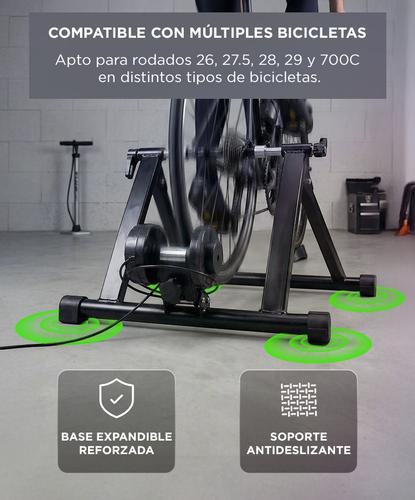 Rodillo De Entrenamiento Magnetico Force By Gadnic Para Bicicleta Regulador De Resistencia Capacidad 150kg Estructura Acero - 4