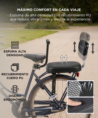 Asiento Trasero Para Bicicleta Gadnic Con Manubrio Y Pedalin Hasta 50kg Acero Alto Carbono Compatible MTB  - 2