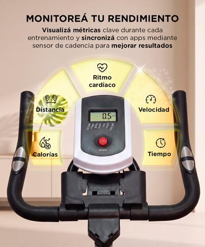 Bicicleta Fija Force By Gadnic Con Medidor De Cadencia Disco Inercia 13 Kg Display LCD Soporta Hasta 200 Kg - 2