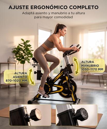 Bicicleta Fija Force By Gadnic Con Medidor De Cadencia Disco Inercia 13 Kg Display LCD Soporta Hasta 200 Kg - 3